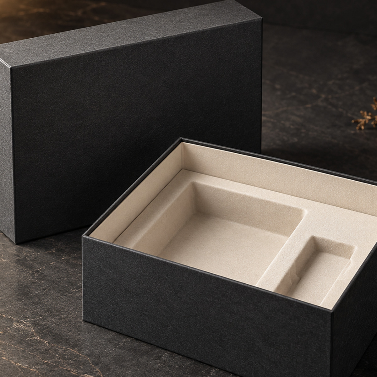 Classic Rigid Lid & Base Gift Box craftsmanship detail