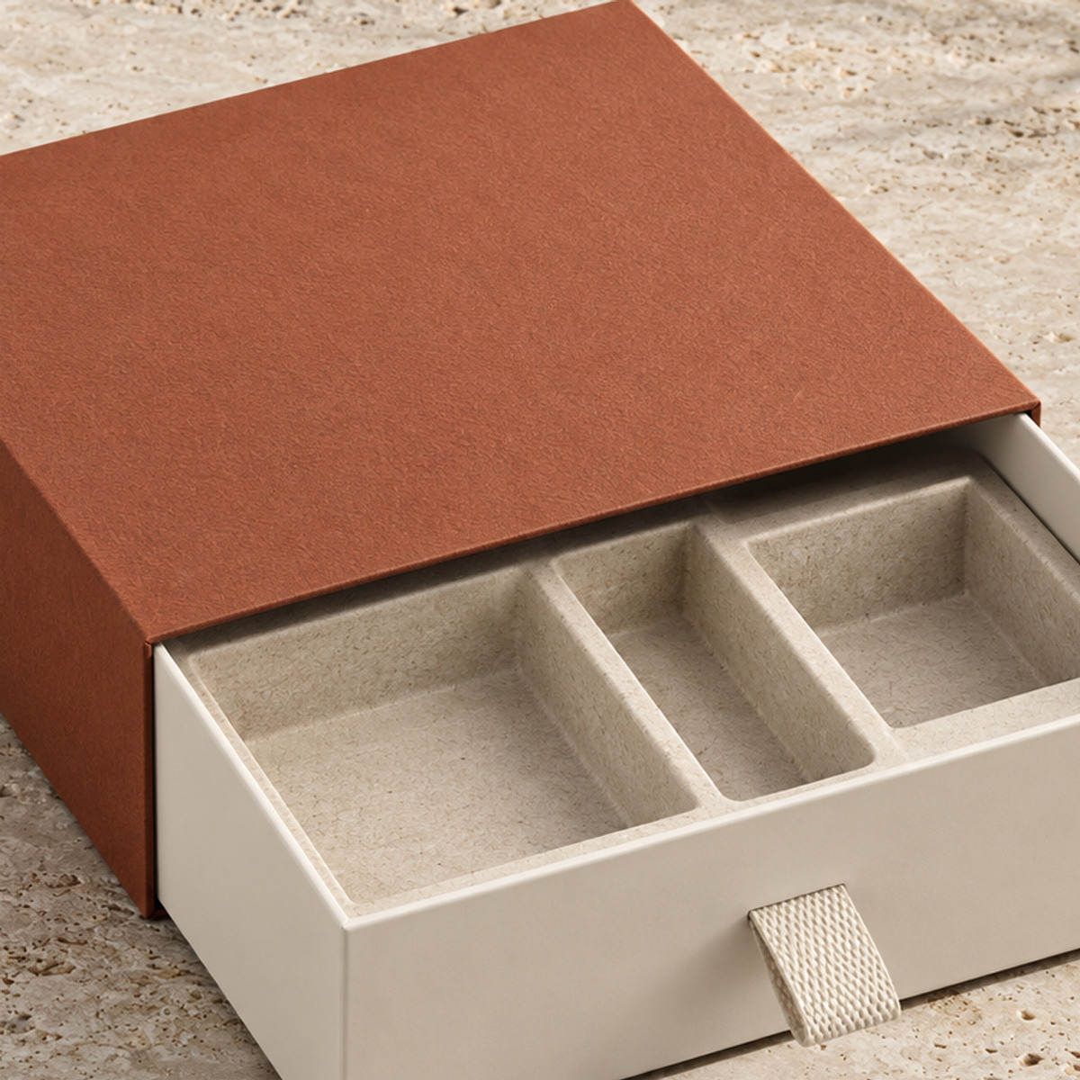 Ribbon-Pull Drawer Gift Box craftsmanship detail