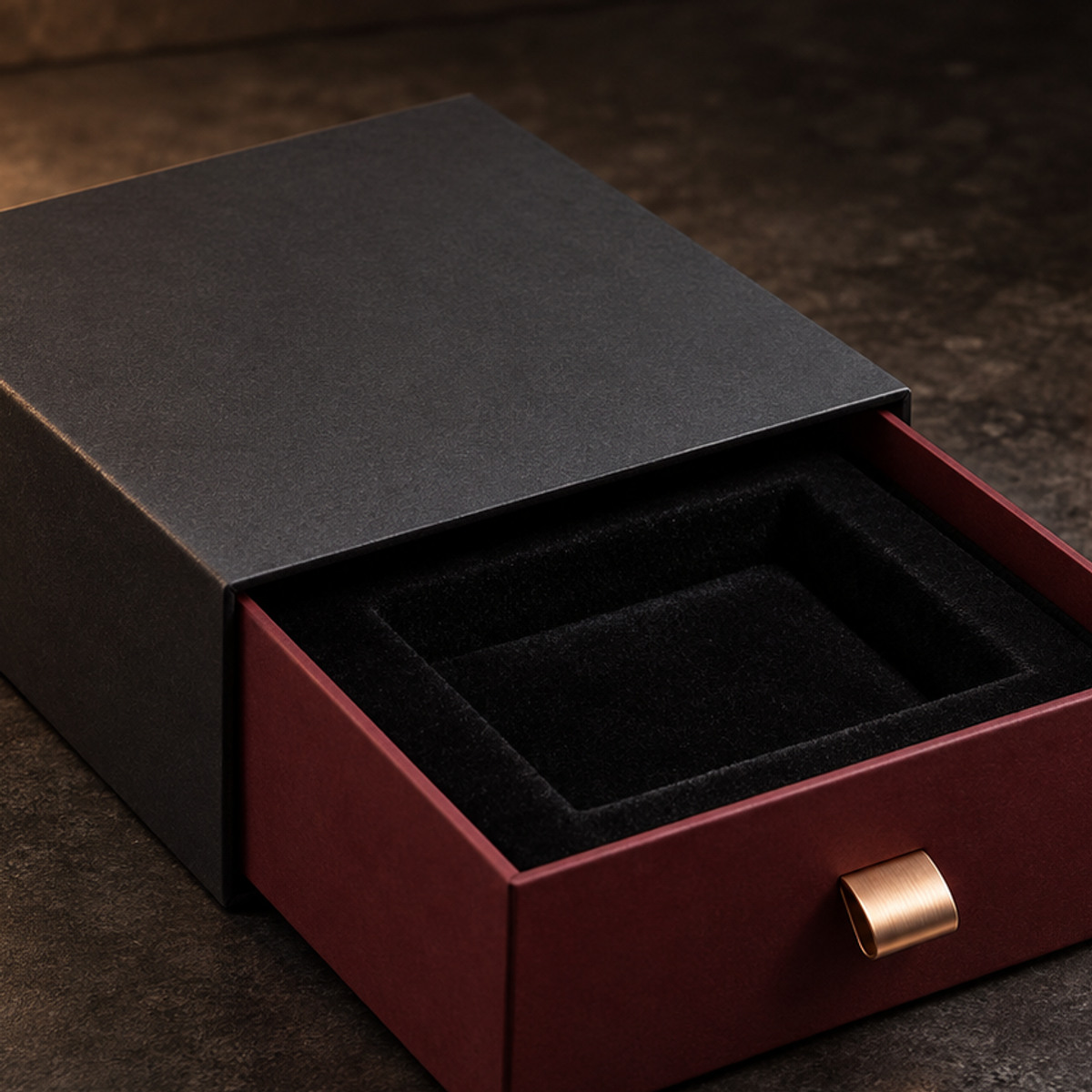Metal-Tab Sliding Gift Box craftsmanship detail